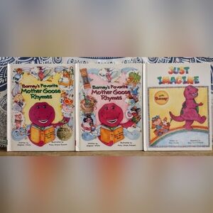 Set Of 3 Vintage Barney Books